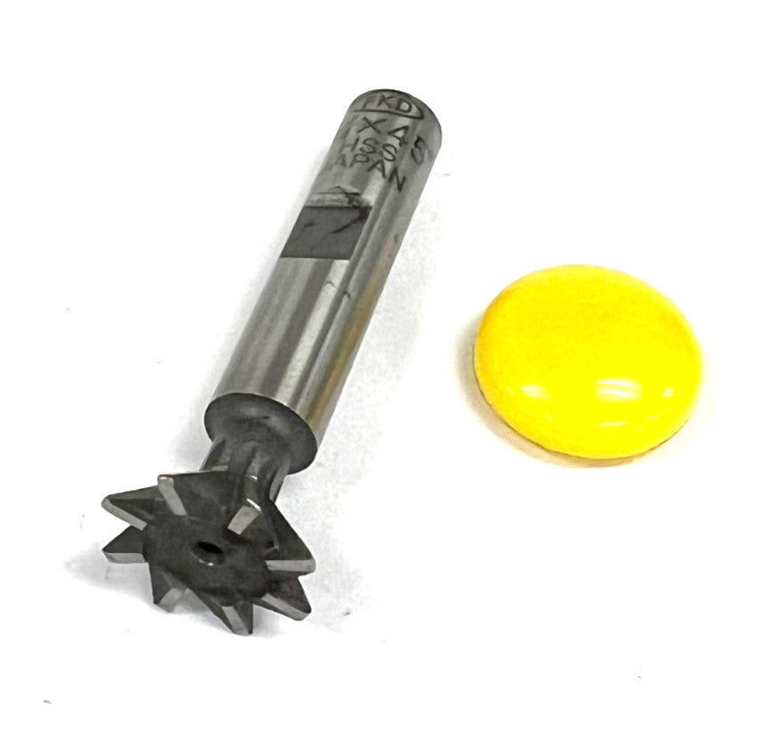 FKD 3/4X45 DOVETAIL CUTTER CUT DIA 3/4" SHANK DIA 3/8" 45 DEG OAL 2-1/8"