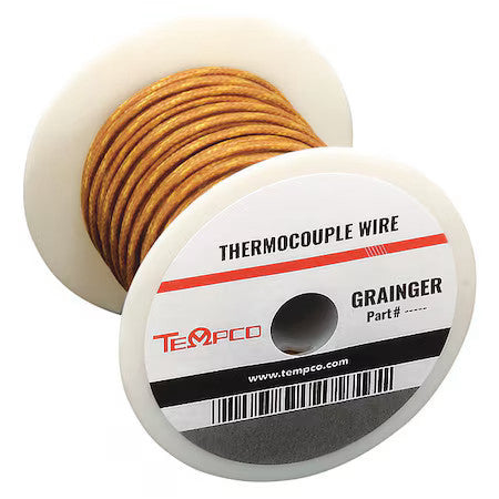 Tempco Tcwr-1024 Thermocouple Lead Wire,K,20Awg,Str,250Ft