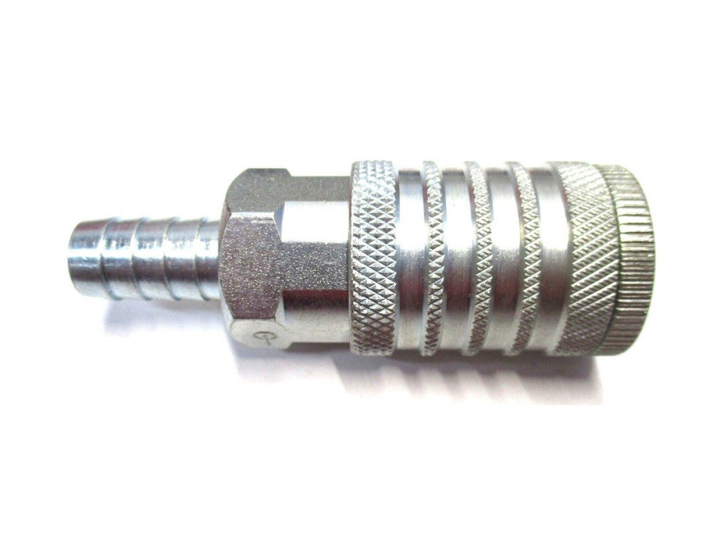 Coilhose 128 1/2" Body Plated Steel Hose Barb Industrial Pneumatic Hose Coupler 