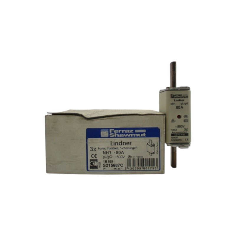 FERRAZ SHAWMUT NH1-80 1B159 500V 80A (PKG OF 3) NSMP
