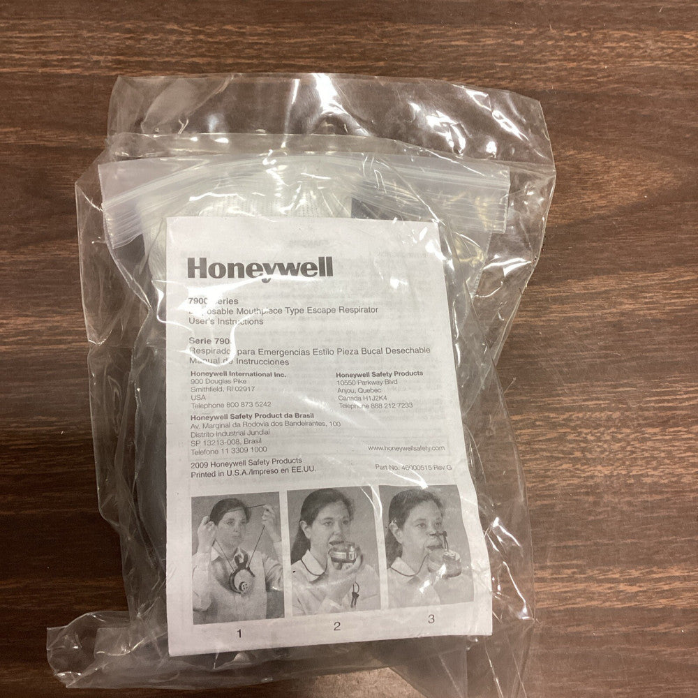 HONEYWELL 7902 Disposable Mouthpiece Type Escape Respirator, Sealed