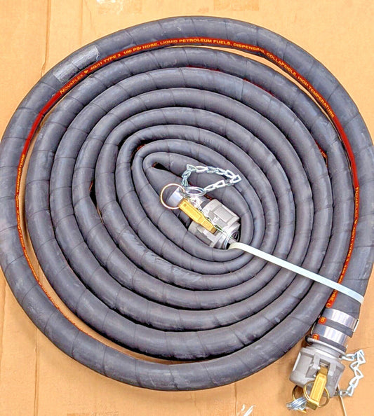 25ft. 1 ½” I.D. Camlock Fuel Dispensing Hose Collapsable High Temperature [B5FL]