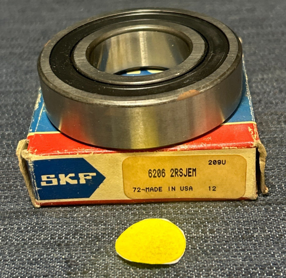 SKF DOUBLE SHIELD BALL BEARING 6206 2RSJEM  30MM ID  62MM  16MM