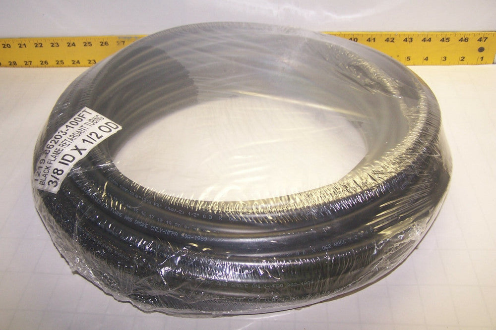 NEW EATON BLACK FLAME RETARDANT TUBING 3/8" ID X 1/2 OD  100 FT  1219-86203