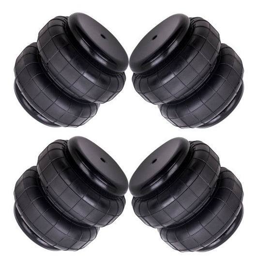 4 Pieces Heavy Duty 2500lb 1/2"NPT Double Bellow Air Suspension Bag Air Spring b