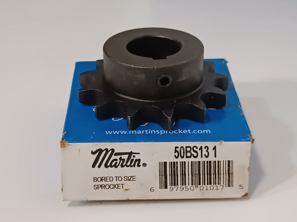 Martin 50BS13 1 bored to size sprocket, 13 teeth, 1" bore, for 50# chain