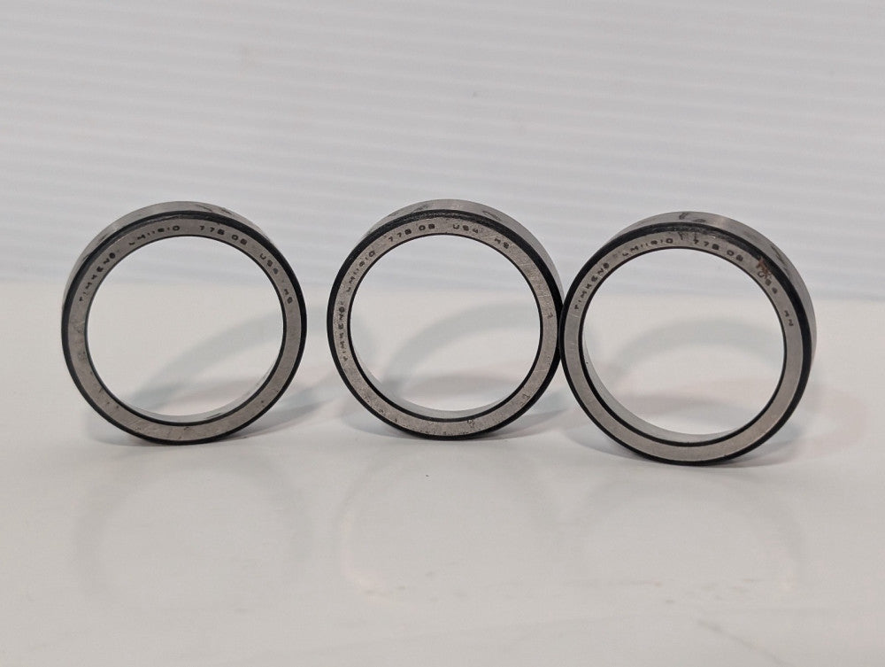 Lot of 3 Timken 77808 Tapered Cone Roller Bearing Outer Race Cup 1.78125in OD