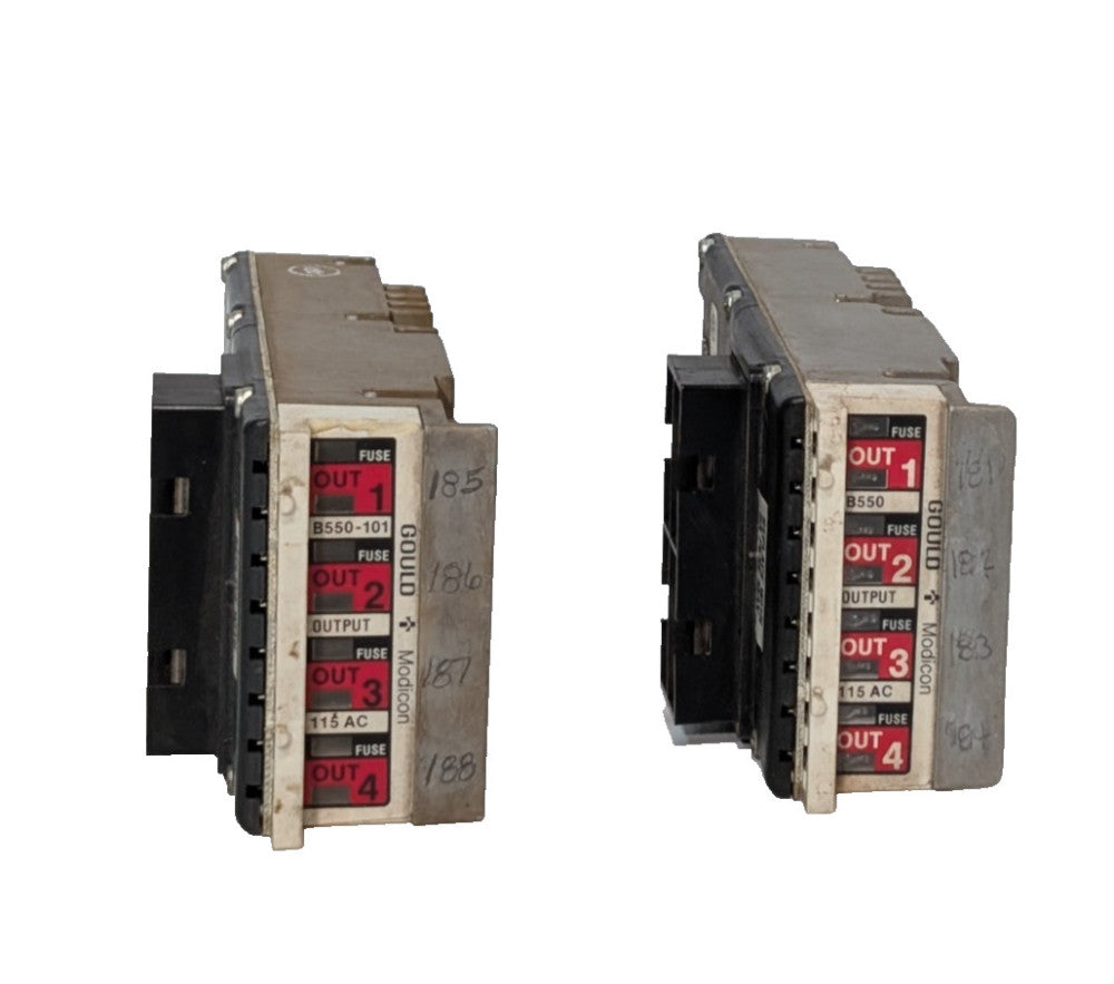 Lot of 2: Gould Modicon Pilot Duty Output Modules, PLC Interface, 15A/2A, 60Hz