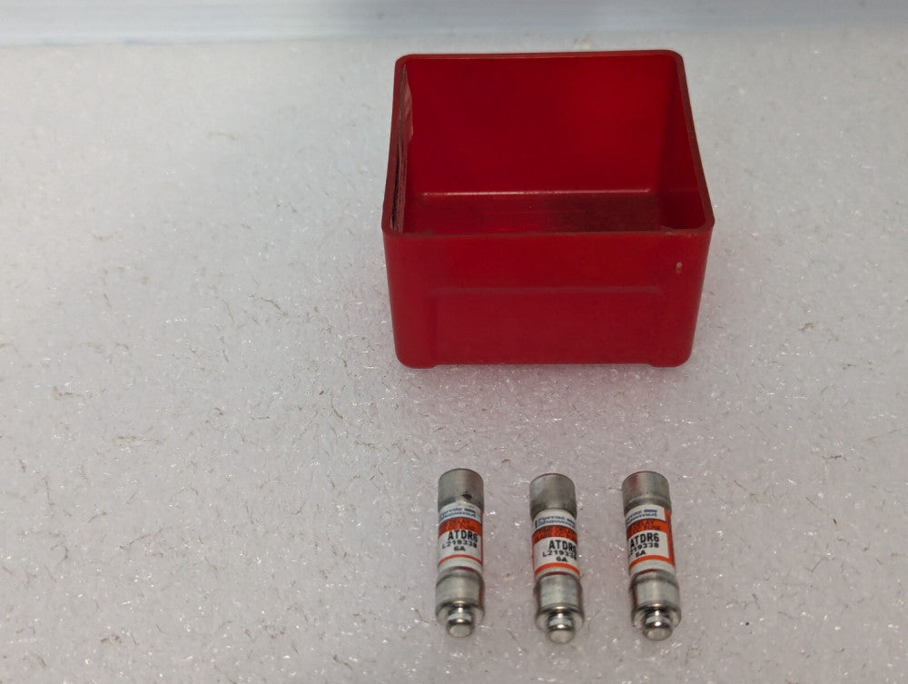 Lot of 3 Ferraz Shawmut ATDR6 Current-Limiting , Time Delay, 6A Fuses, Class CC