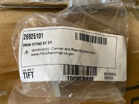 26925101 Heatcraft Drain Fitting Kit 3/4" OEM 26925101 (NEW)