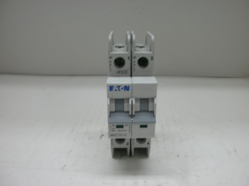 CUTLER HAMMER WMZT2C10 MINIATURE CIRCUIT BREAKER 10A 2POLE 480Y/277V C-CURVE NNB