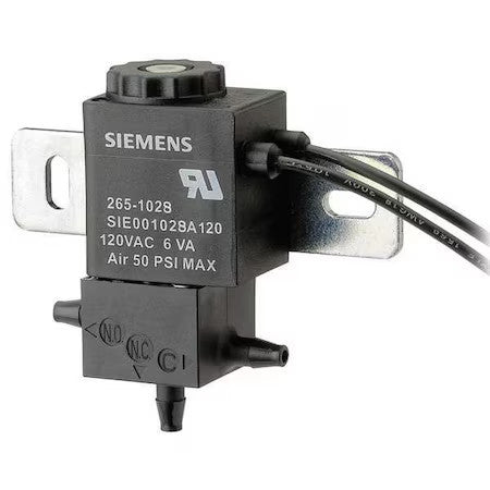 Siemens 265-1028 Solenoid Air Valve,3-Way,120Vac,1-20 Psi
