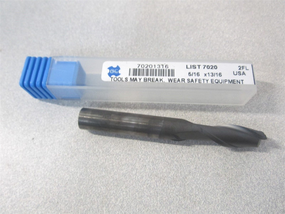 OSG (70201316) 5/16" x 13/16" x 5/16" x 2-1/2" Solid Carbide 2Fl Square End Mill