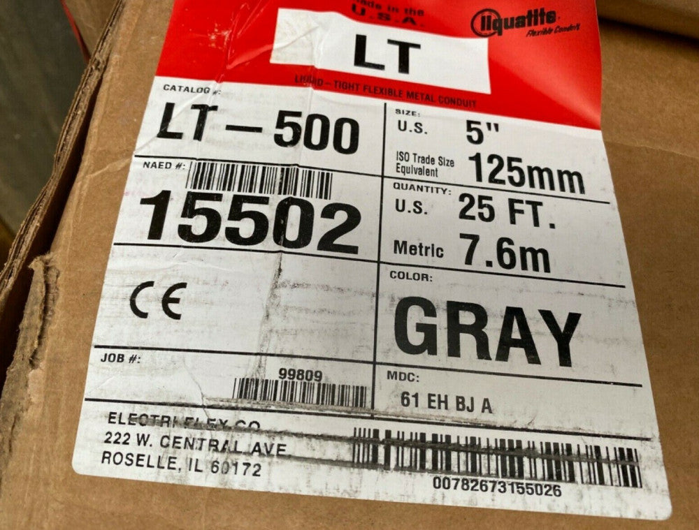 NEW Liquatite 15502 LT 500 GRAY 5IN. 25FT.