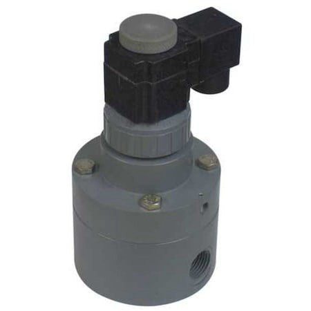 Plast-O-Matic Ps075vw11-120/60-Pv Solenoid Valve, 2-Way, 2-Position, Normally