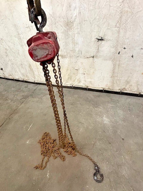 1 TON MANUAL HAND CHAIN LIFT HOIST 147" LIFT CHAIN 216" HAND CHAIN