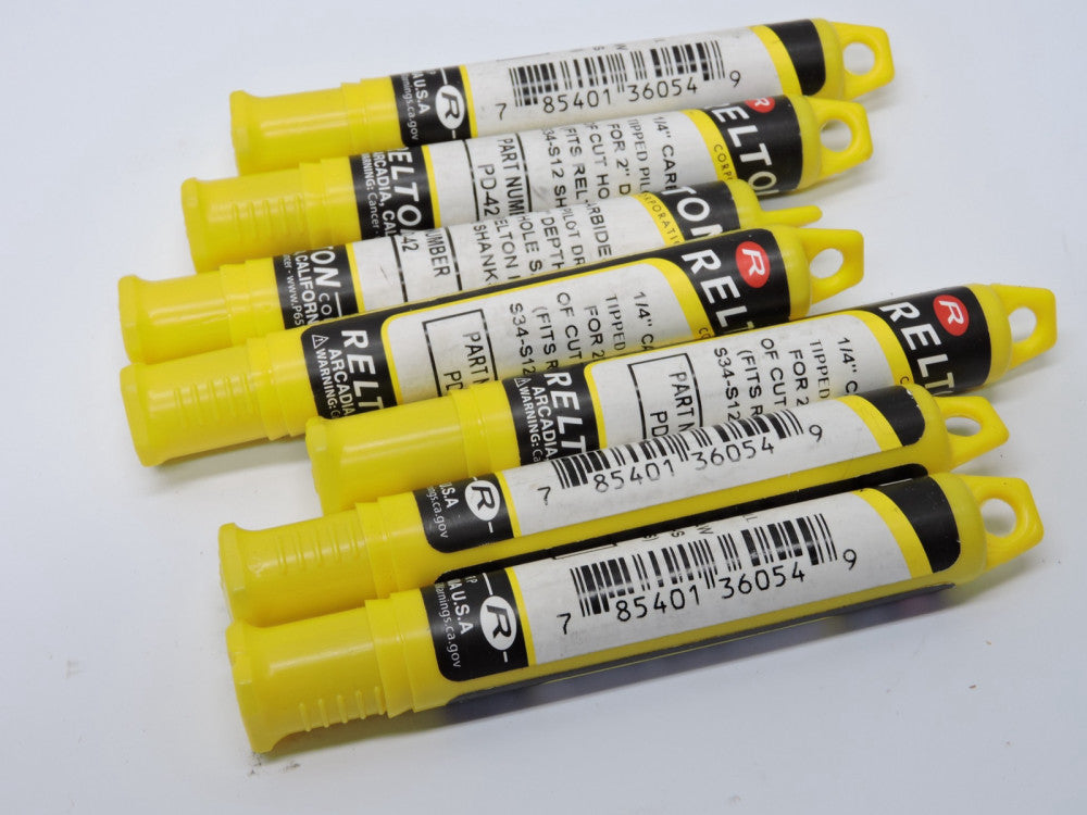 (Lot of 7) - Relton PD 42 Carbide Pilot Drill Bit (1-3/4 FINISH HOLE DIAMETER)