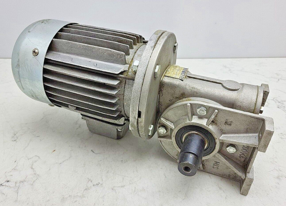 Stm Bologna M63B4 1/4 Hp Motor 1683 Rpm 0.185kW w/ RMI-40-D Gear Reducer 40:1
