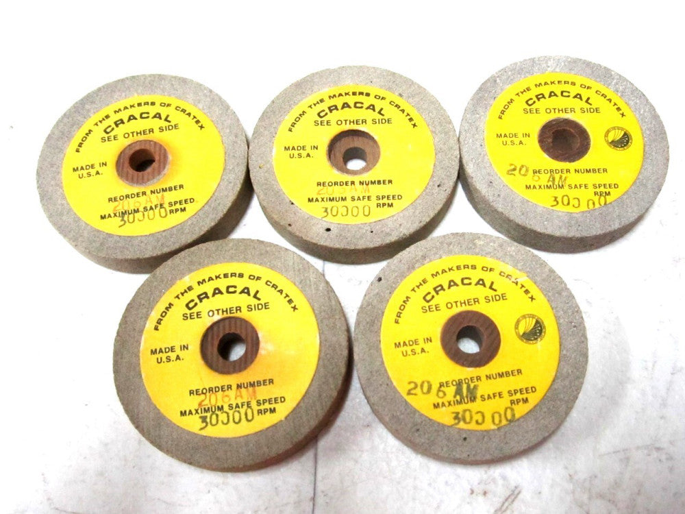 Cratex (206AM) 2" x 1/4" x 3/8" Silicone Carbide Surface Grinding Wheel - 5 QTY