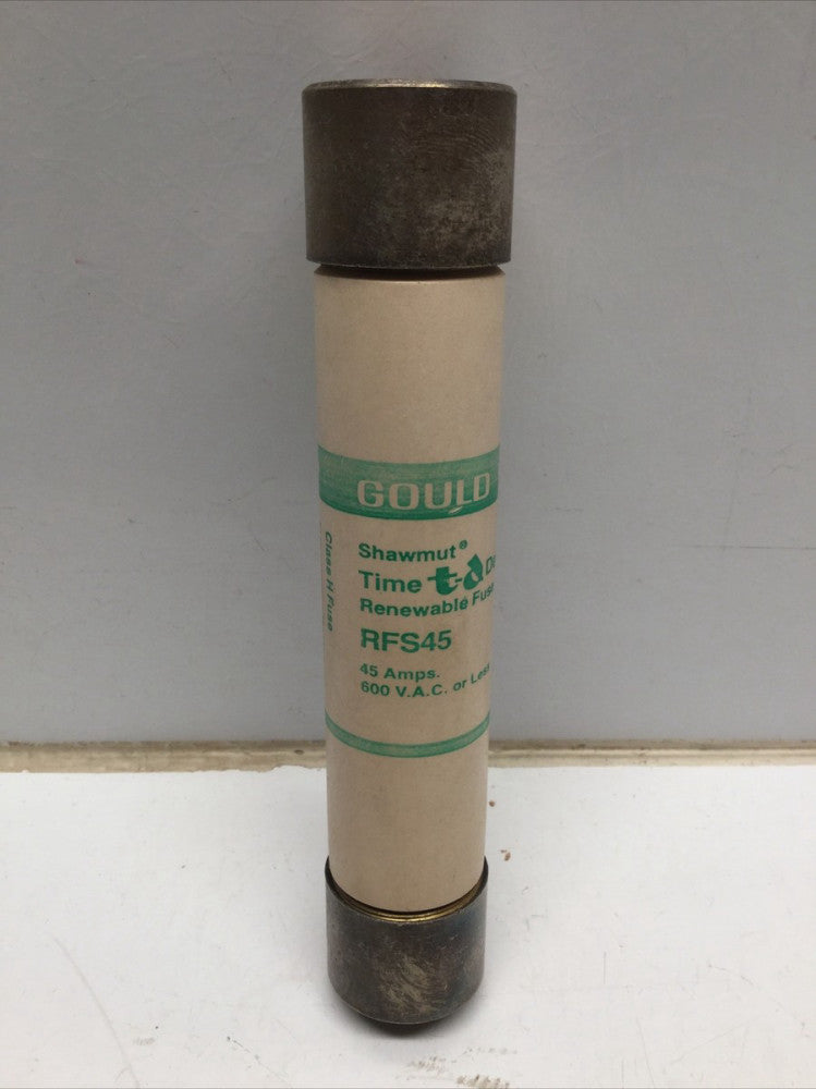 GOULD Shawmut RFS45 Time Delay RENEWABLE Fuse 45 AMP 600VAC