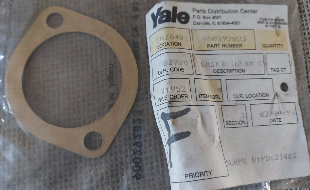 *NEW* 900292823 YALE FORKLIFT THERMOSTAT GASKET