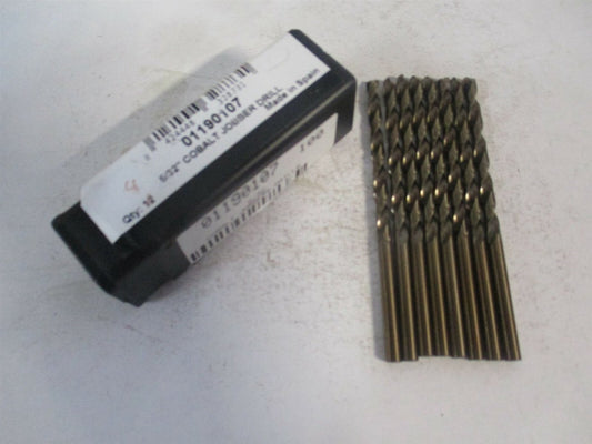 (01190107) 5/32" x 3-1/8" OAL 135° Cobalt RH Jobber Drill - Pack of 8