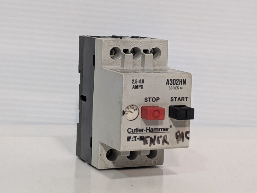 Cutler-Hammer A302HN Starter Motor Protector, Ser. A, 2.5/4 AMP, 3-Pole, 2/75 HP