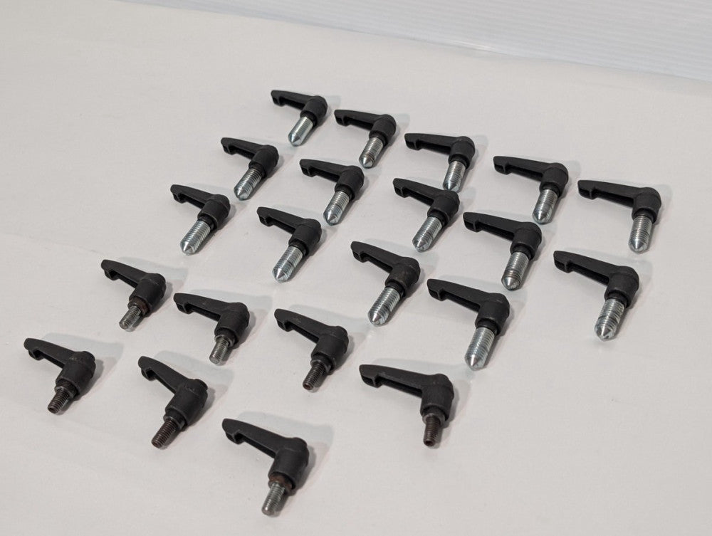 Lot of 21 Assorted Sizes Kipp Adjustable Handle Clamping Levers, as shown