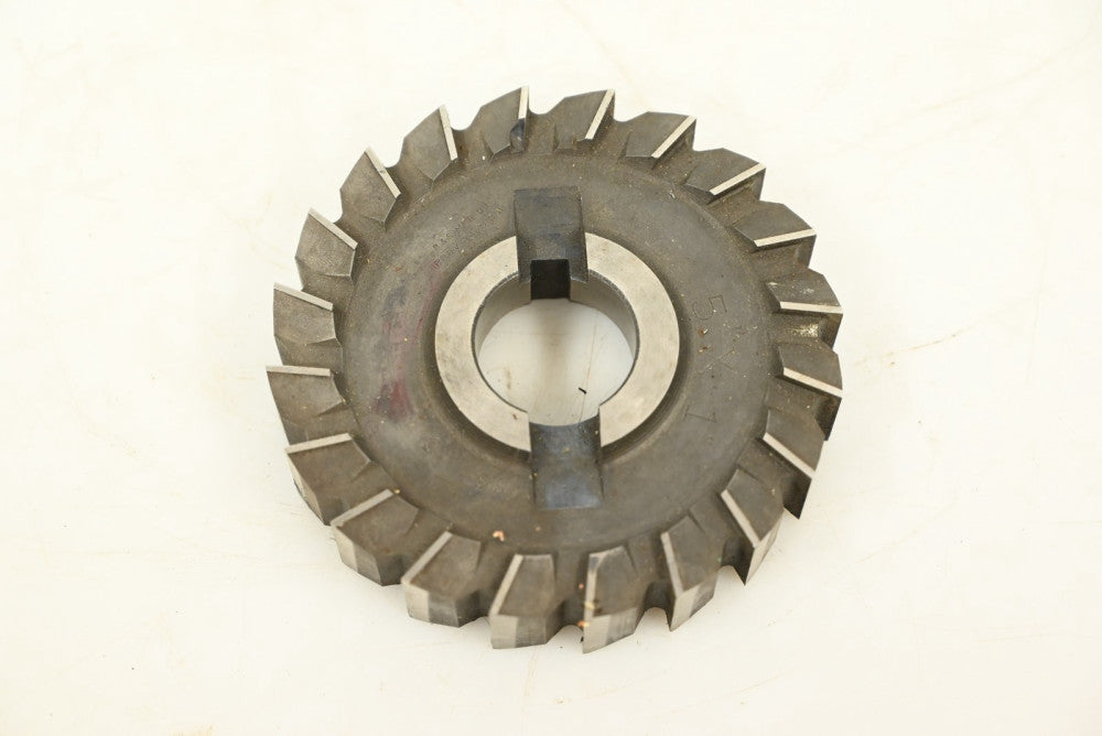 B&S MFG. HSS 5"x1" SIDE MILLING CUTTER  1" BORE,  20 Tooth 