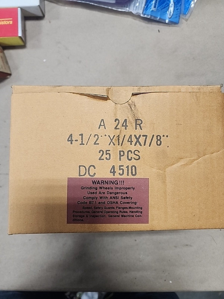 25 Pack Pearl DC4510 4-1/2" x 1/4" x 7/8" Grinding Wheel