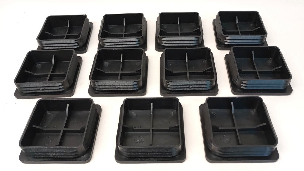 Cap 70mm X 70mm Square Tube Ribbed Cap/Plug 70mm70mm (Pack Of 11)