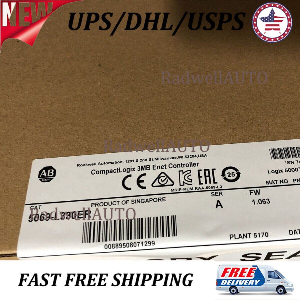 2022 NEW 5069-L330ER Allen-Bradley CompactLogix 3MB Enet Controller 5069L330ER