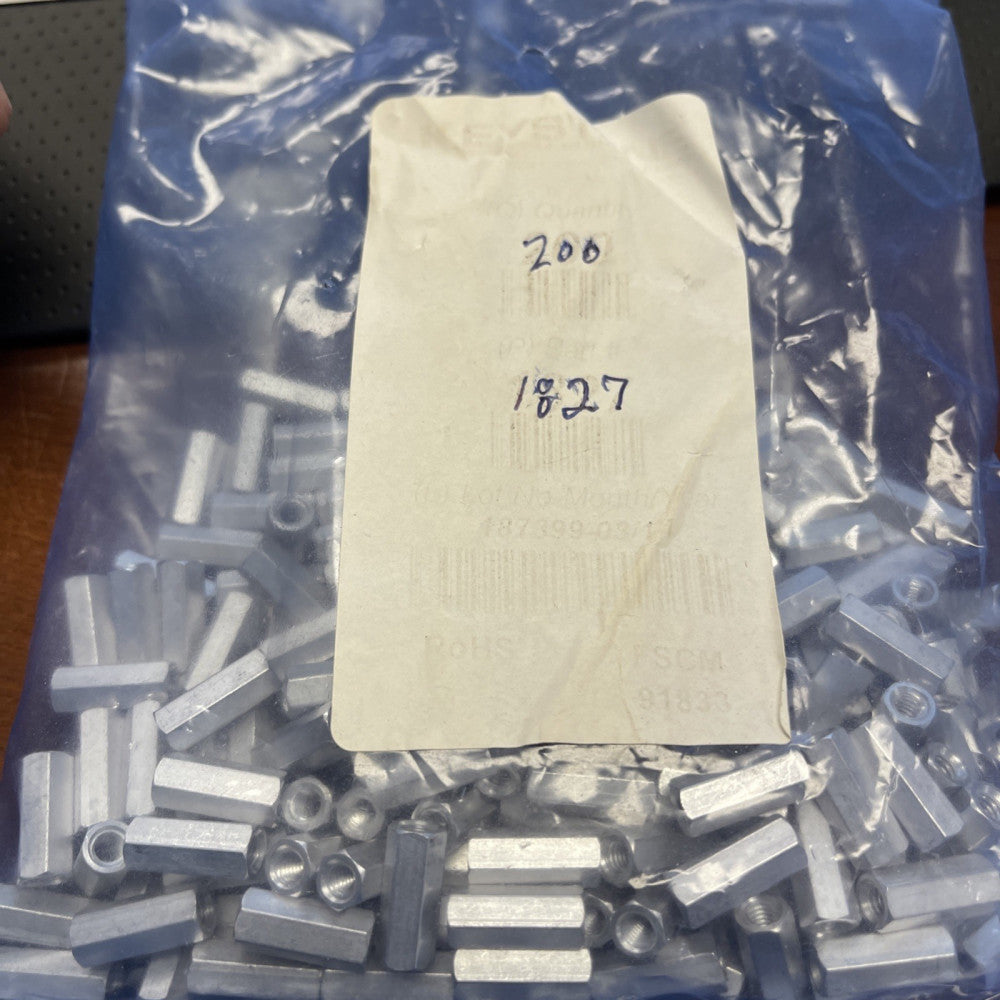 (200PC) KEYSTONE 1827 Standoff, Aluminum, 8-32, Hex Female, 15.875 mm, Hex Alum