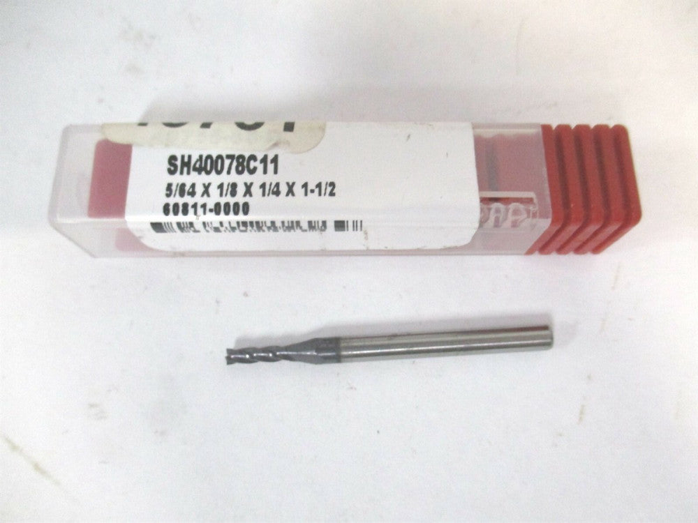 (SH40078C11) 5/64" x 1/8" x 1/4" x 1-1/2" OAL 4-Flute Square End Mill 