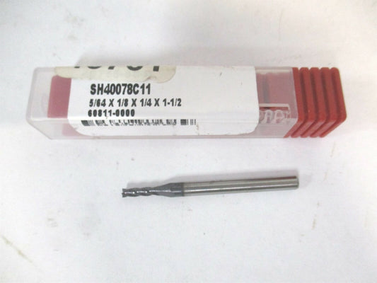 (SH40078C11) 5/64" x 1/8" x 1/4" x 1-1/2" OAL 4-Flute Square End Mill 
