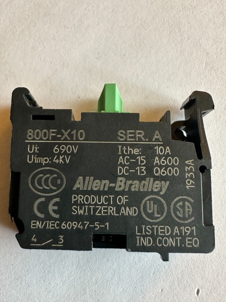 Allen Bradley 800F-X10 Contact Cartridge N.O. Latch Mount (Lot of 5) NEW