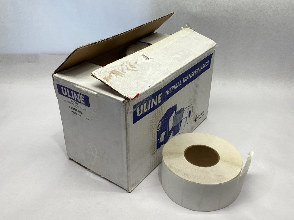 ULINE S-7994 Industrial Thermal Transfer Labels 3 x 1 1⁄2" 6 Rolls