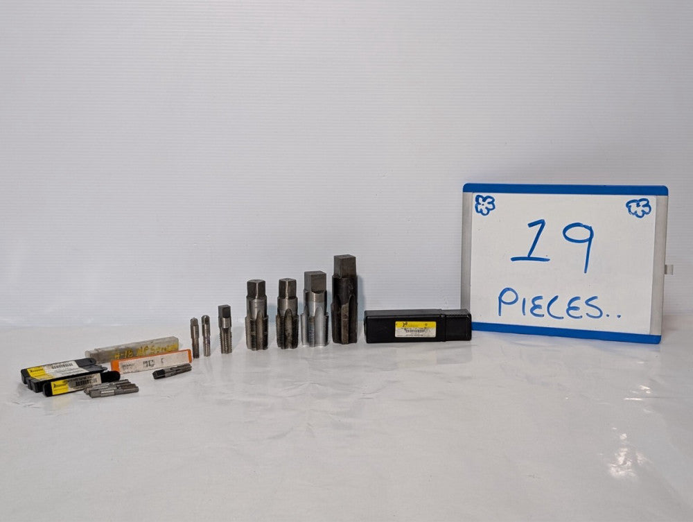 (19) Pipe Taps and Dies, Interstate Hertel Sossner Netco, See photos for specs.