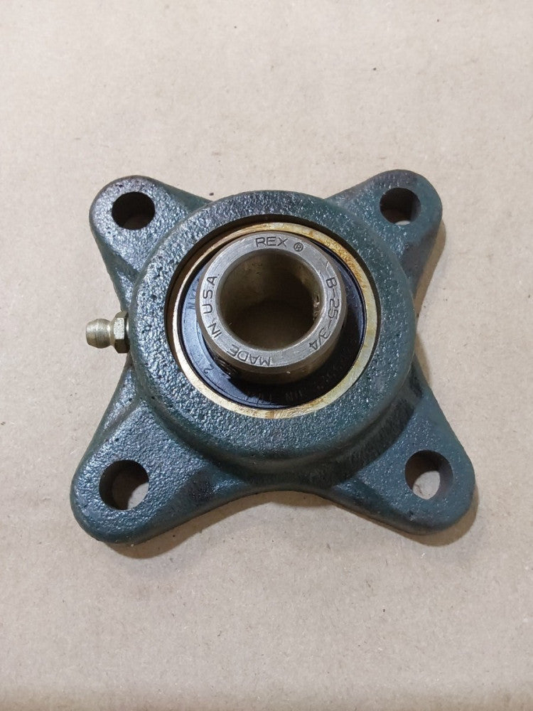 REX B-25-3/4 Ball Bearing 2-Bolt Flange 3/4" NOS