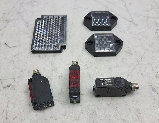 3 Pack Omron E3Z-R86 Photoelectric Sensor w/ E39-R1S Reflector Used See Pictures