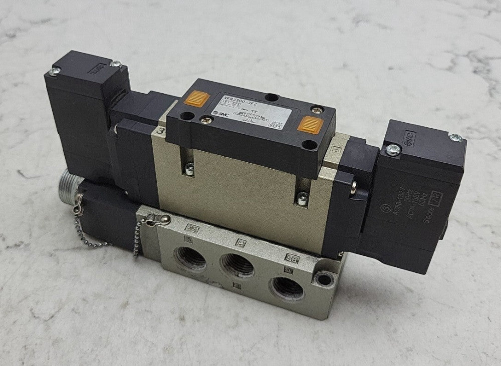 Smc VFR3300-3FZ Solenoid Valve 0.2-0.9 MPa w/ Distribution Block 1E1-22S