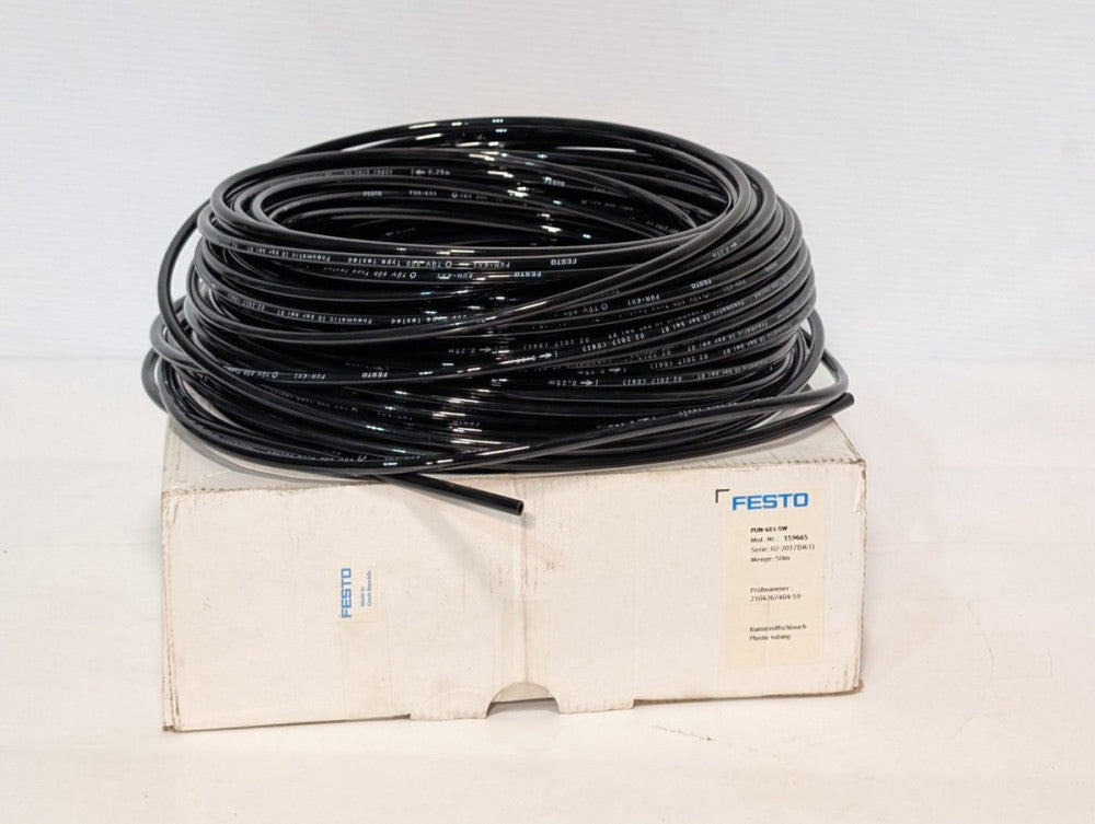 FESTO P/N 2104267404-59 PUN-6x1-SW Series 02-2017 Pneumatic 10 BAR Tubing, 50M