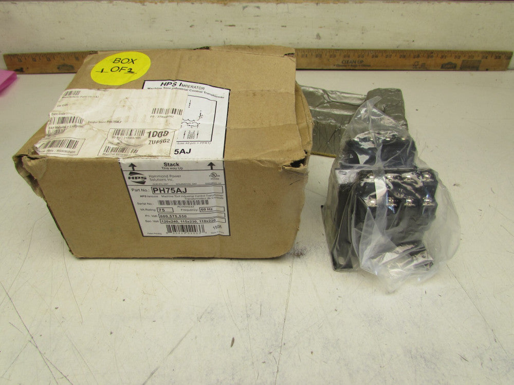 NEW! HPS PH75AJ ,CONTROL TRANSFORMER, 1ph 75VA 600V-120x240V, NIB! MAKE OFFER!  