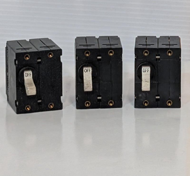 Lot of 3: Carling Switch AB2-80-26-610-1B1-C, 10A, 277V, Delay Circuit Breakers