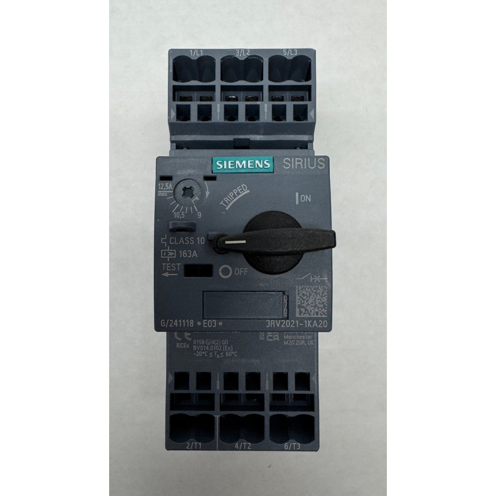 SIEMENS 3RV2021-1KA20 Motor Protection Circuit Breaker NEW #100B