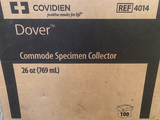 (Case of 100) Covidien Kendall Commode Specimen Collection Systems 4014