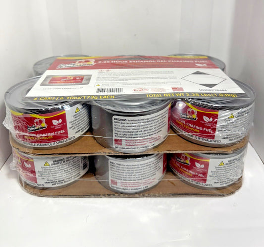 (12 Cans) 2.25 Hour Ethanol Gel Chafing Fuel 6.10oz each
