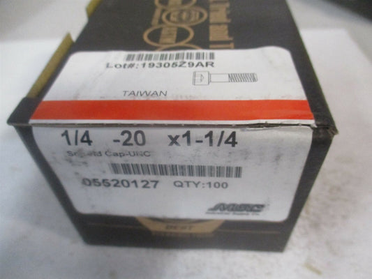 (011155P) 1/4-20 UNC 1-1/4" Alloy Steel Hex Socket Cap Screw - Pack of 100