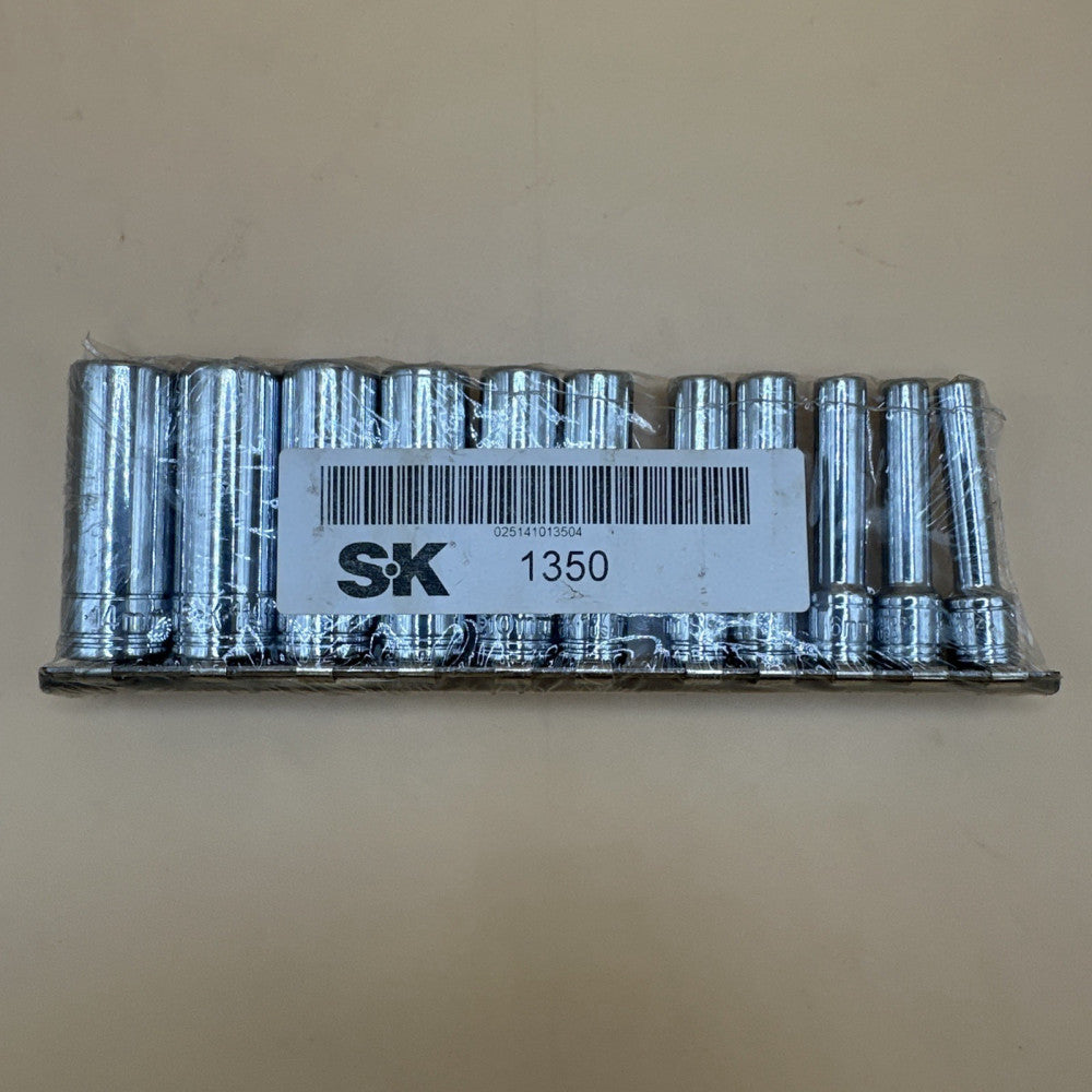 SK Tools USA 1/4" Drive, 11 Piece, 12 Point, Deep, Metric, Chrome Socket Set