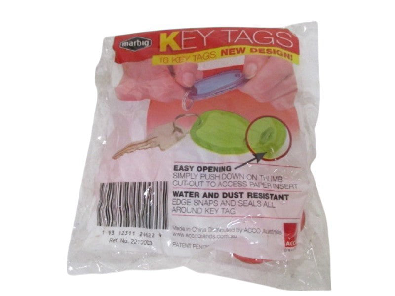 MARBIG 2210003 KEY TAGS (PKG OF 10) NSMP